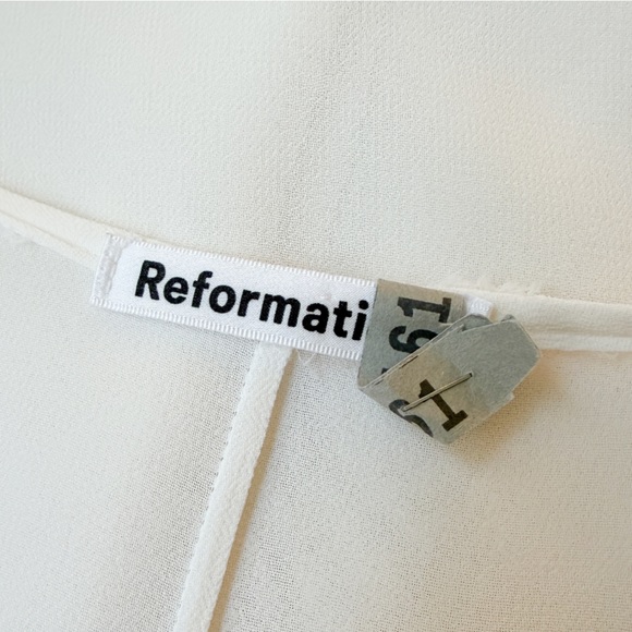 REFORMATION • Karen Wrap Dress in Ivory - Picture 14 of 16